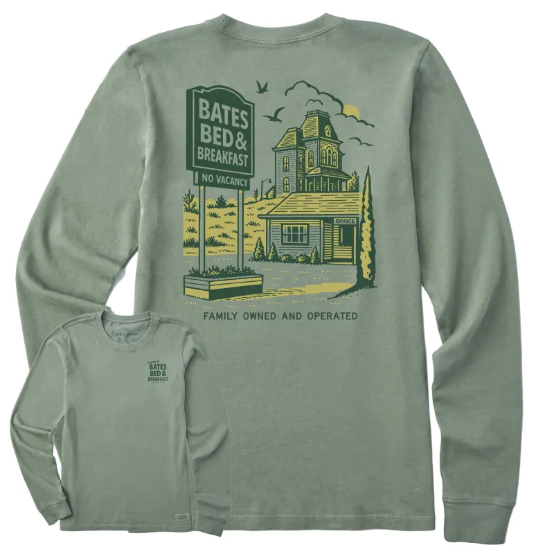 Women's Bates Bed & Breakfast Long Sleeve Crusher Tee sold by Life is Good