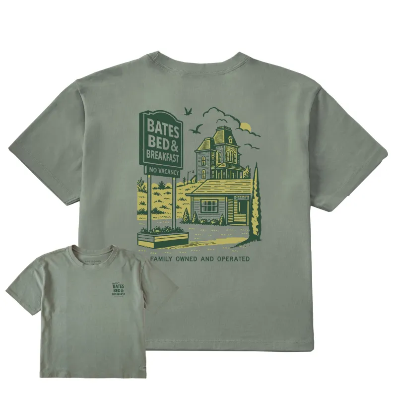 Women's Bates Bed & Breakfast Short Sleeve Crusher Boxy Tee sold by Life is Good
