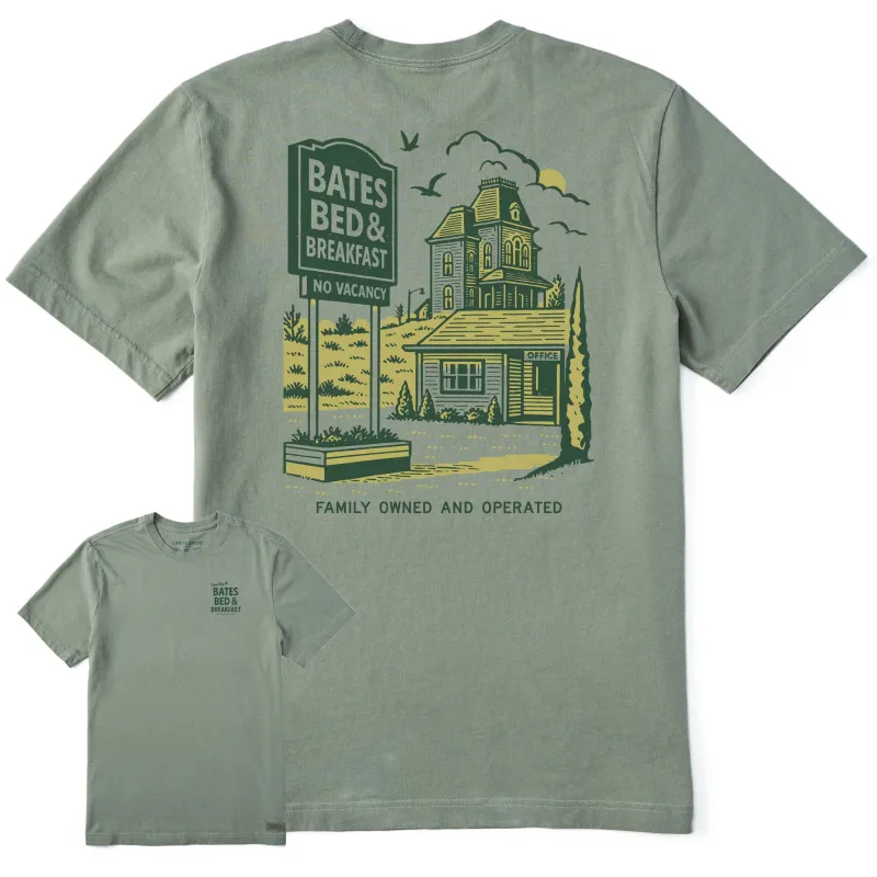 Men's Bates Bed & Breakfast Short Sleeve Crusher Tee sold by Life is Good