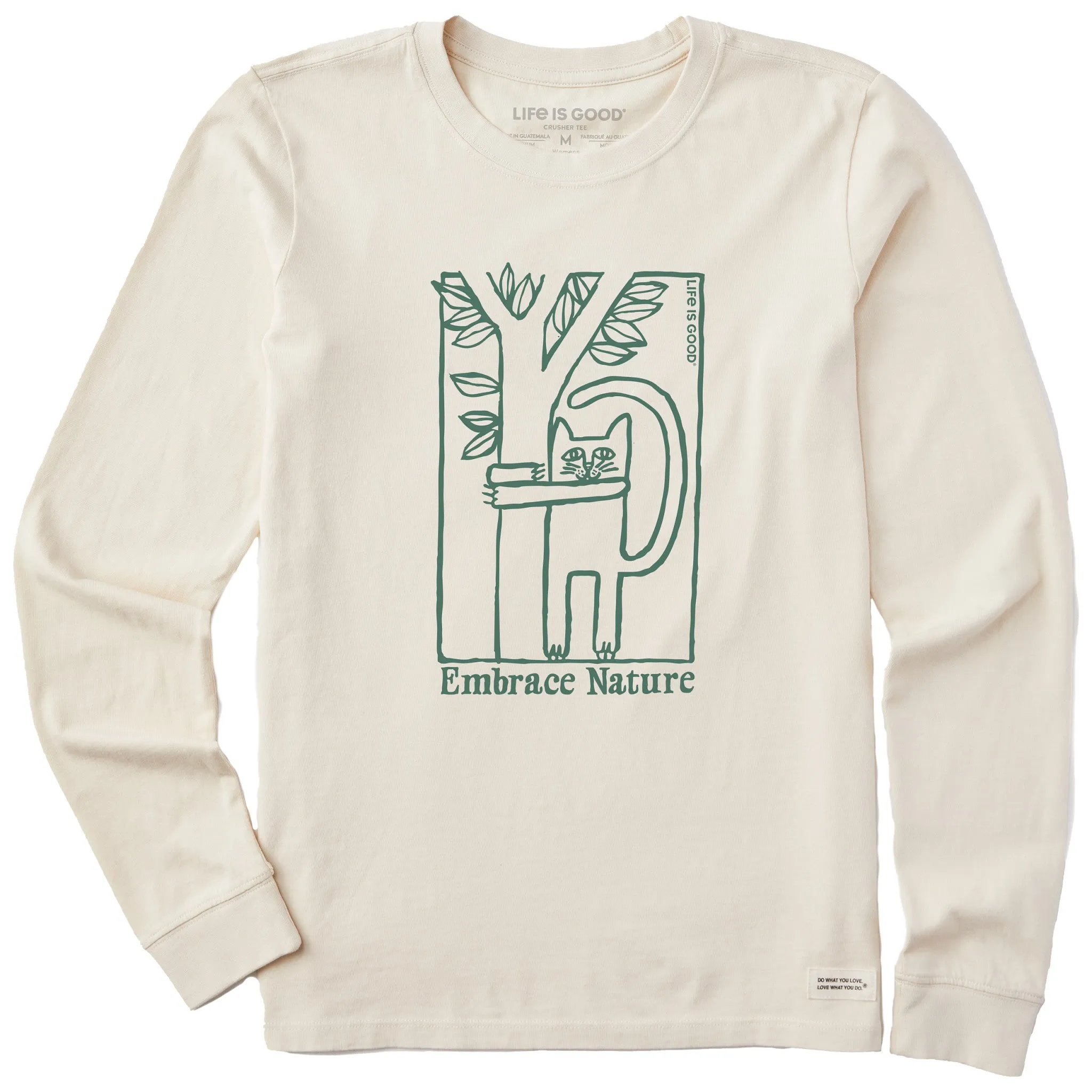 Women's Embrace Nature Cat Long Sleeve Crusher Tee sold by Life is Good product image thumbnail 3