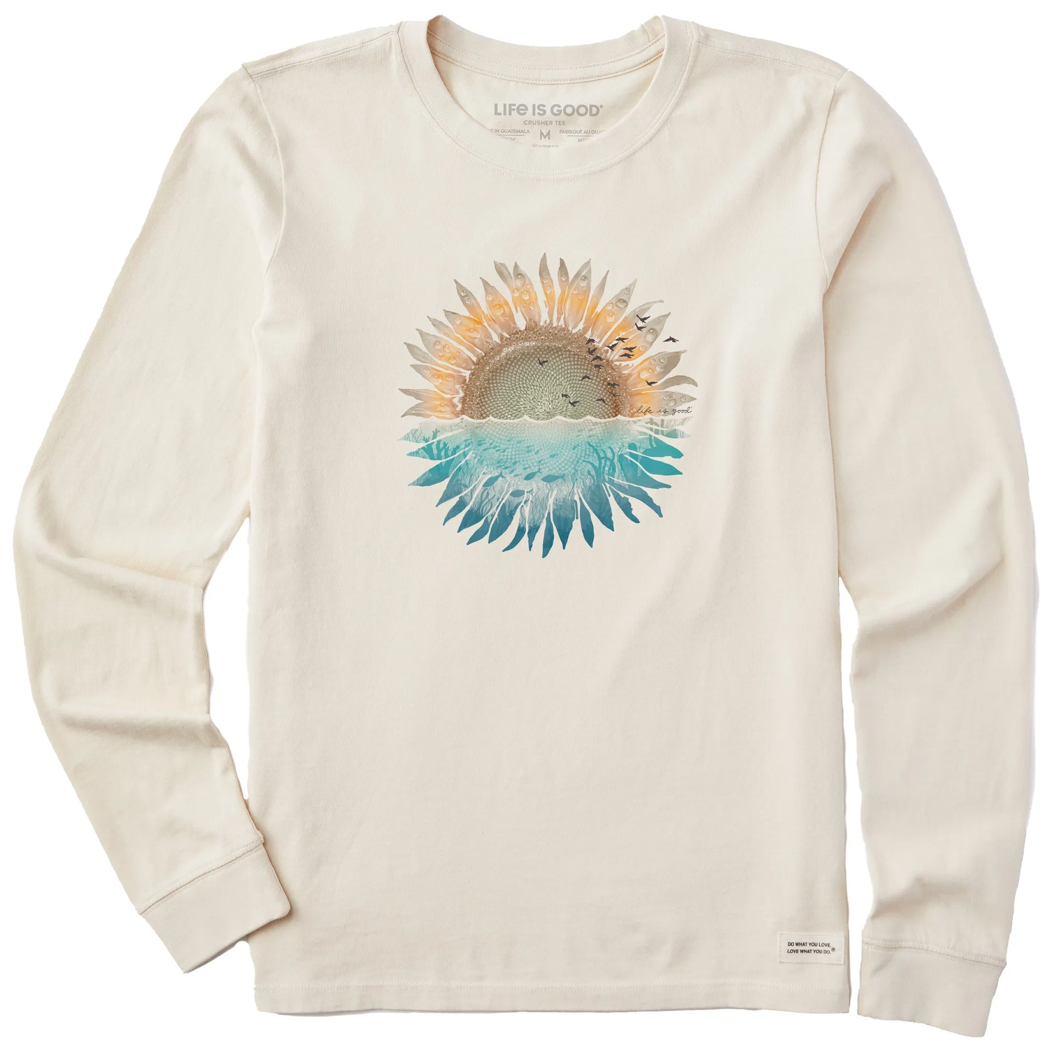 Women's Under Sunflower Long Sleeve Crusher Tee sold by Life is Good