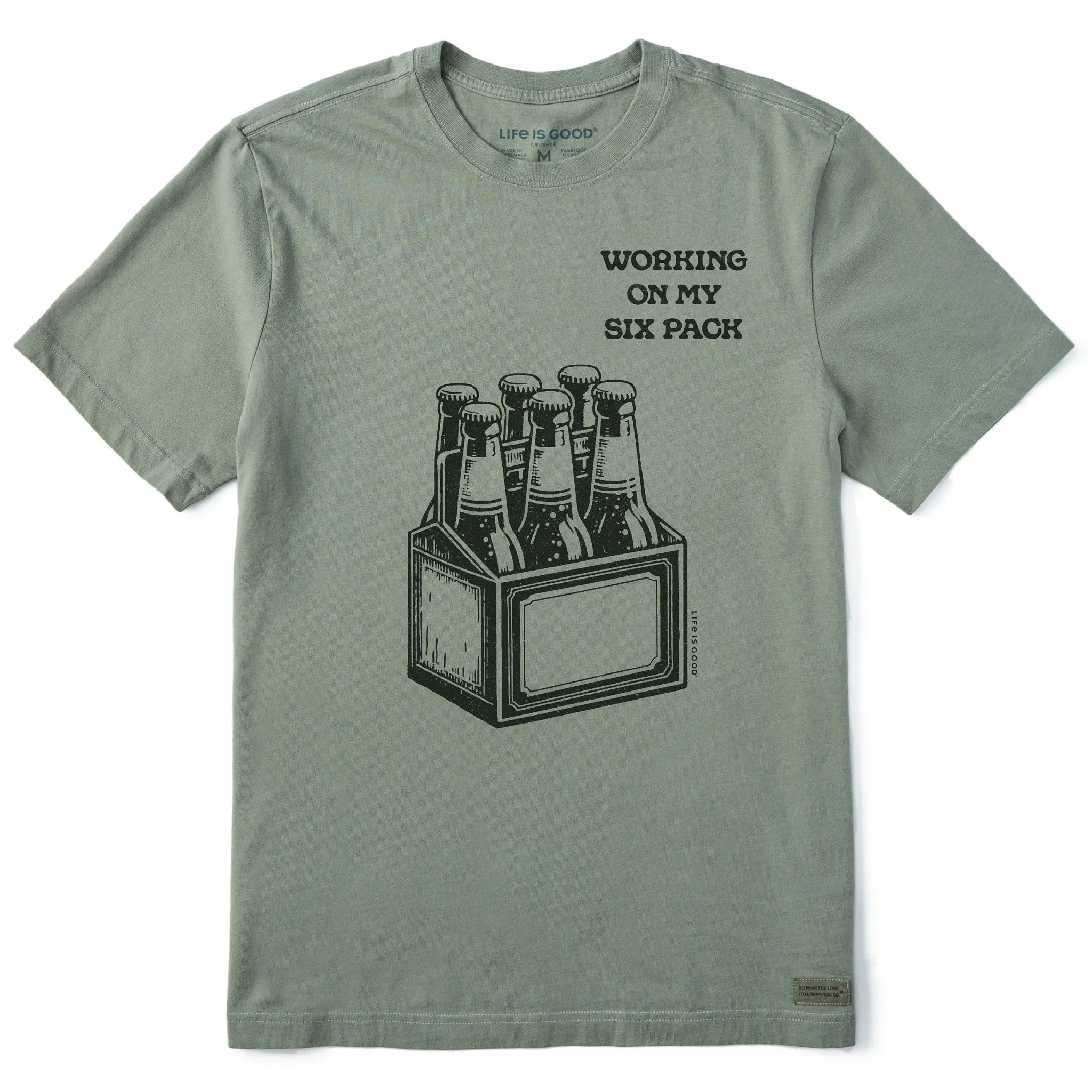 Men's Workin on My Six Pack Short Sleeve Tee sold by Life is Good