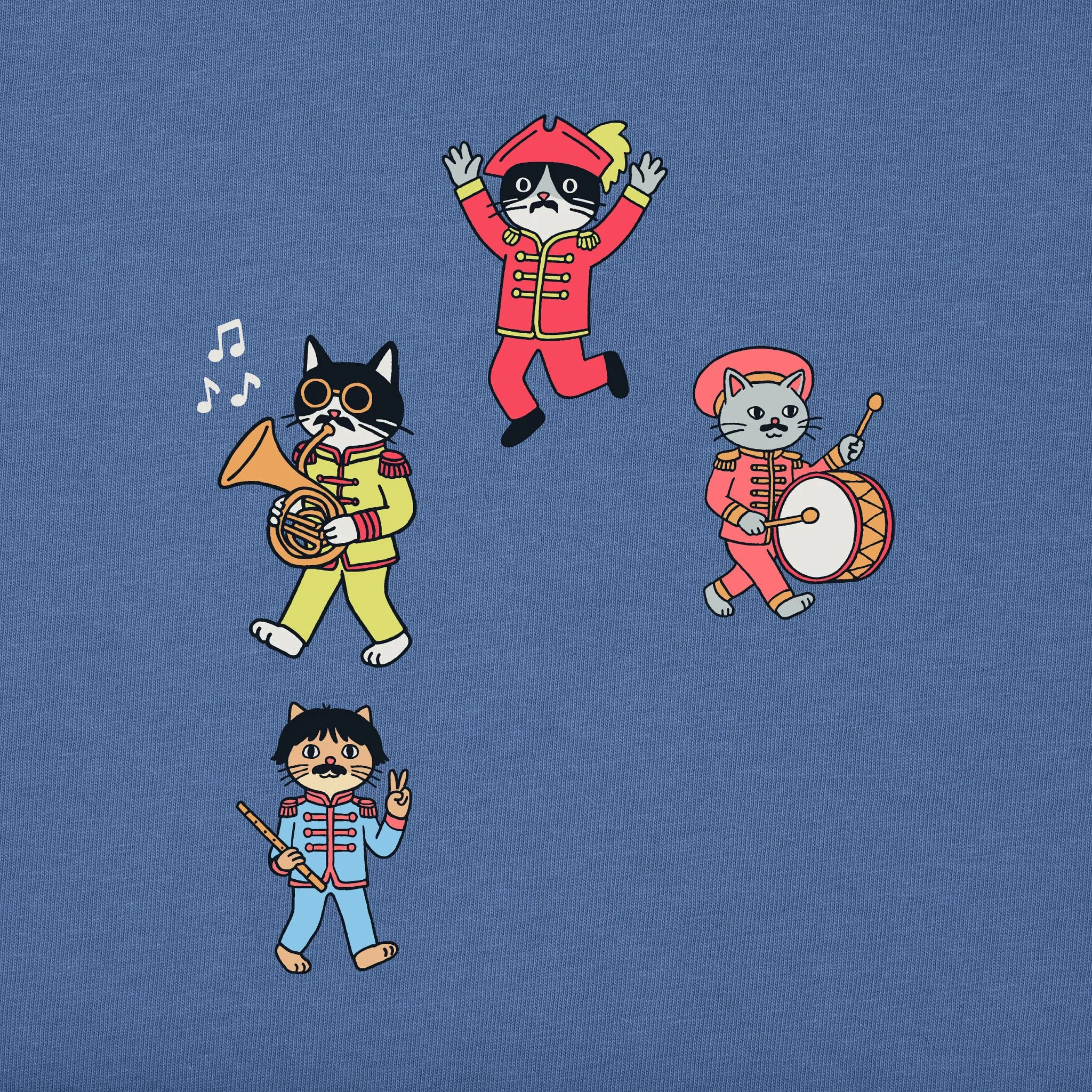 Men's Come Together Right Meow Cats Short Sleeve Tee sold by Life is Good product image thumbnail 5
