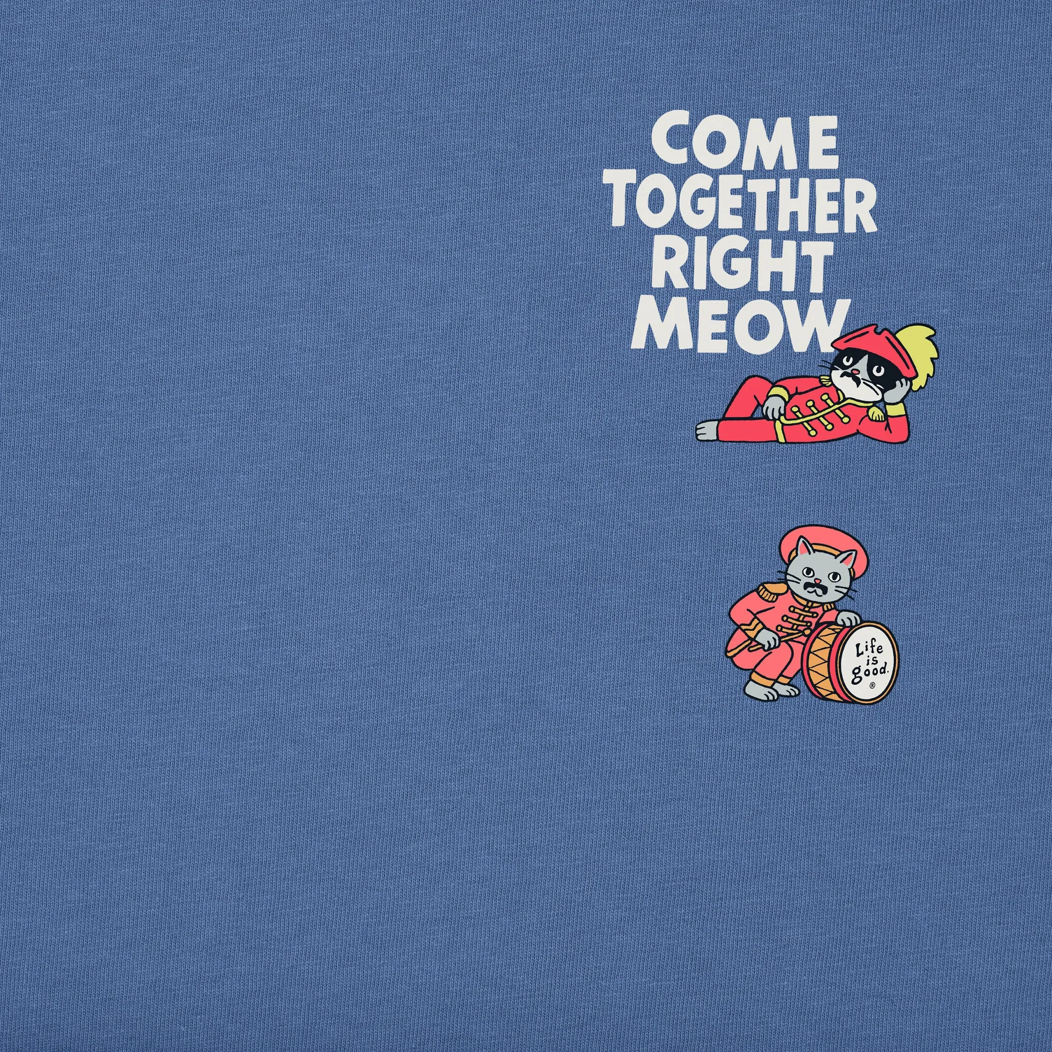Men's Come Together Right Meow Cats Short Sleeve Tee sold by Life is Good product image thumbnail 3