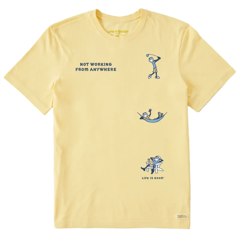 Men's Not Working from Anywhere Medley Short Sleeve Crusher Tee sold by Life is Good
