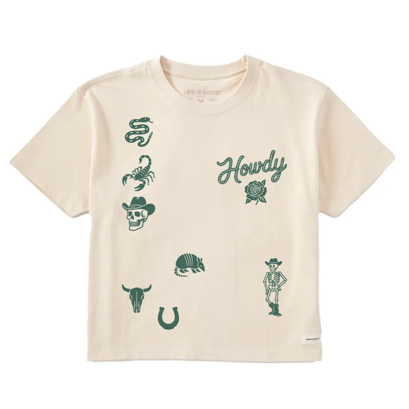 Women's Cowboy Medley Short Sleeve Crusher Boxy Tee sold by Life is Good