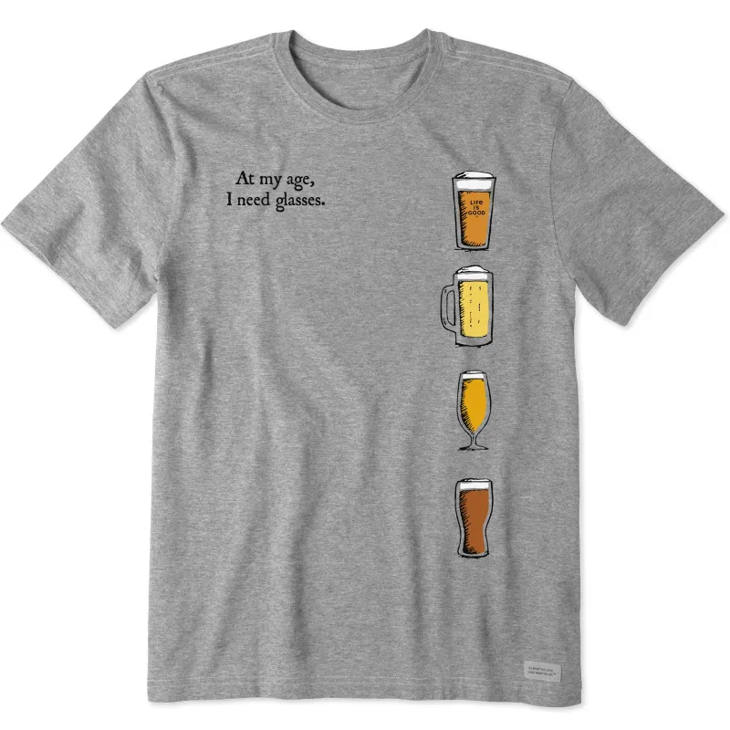 Men's At My Age I Need Glasses Medley Short Sleeve Tee sold by Life is Good