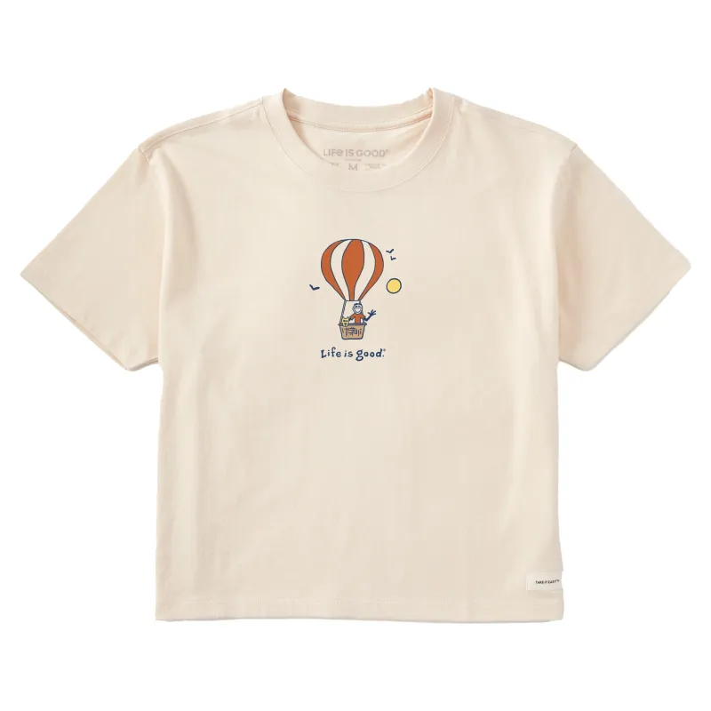Women's Jake and Rocket Balloon Short Sleeve Crusher Boxy Tee sold by Life is Good