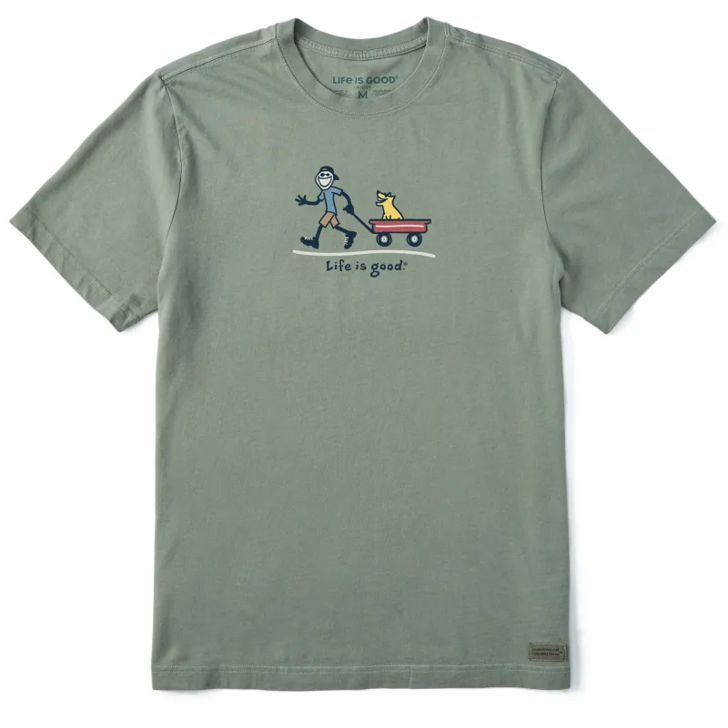 Men's Jake and Rocket Wagon Short Sleeve Tee sold by Life is Good