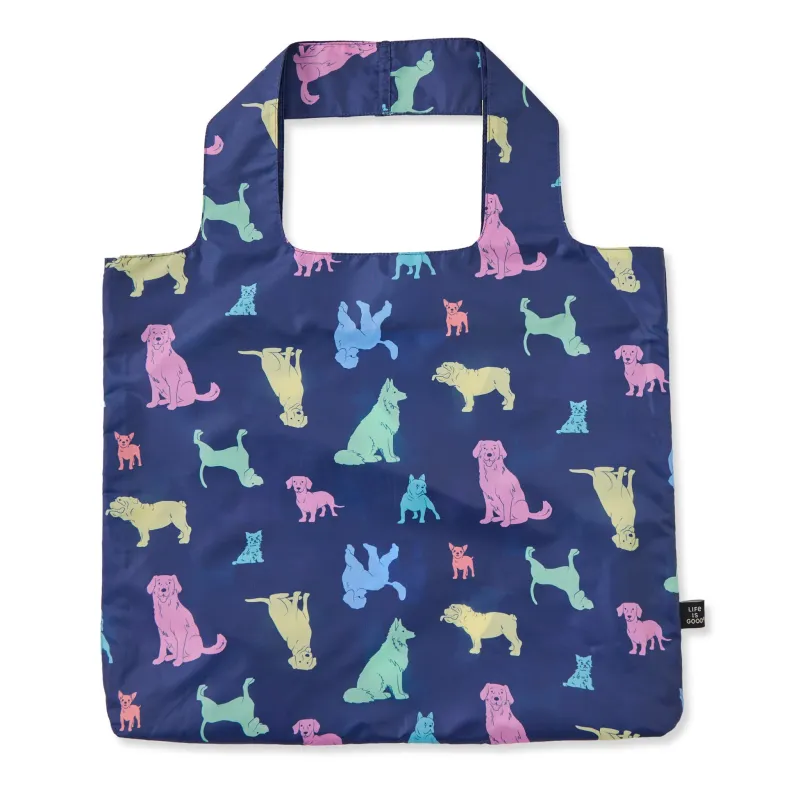Playful Dog Pattern Roll and Go Tote sold by Life is Good