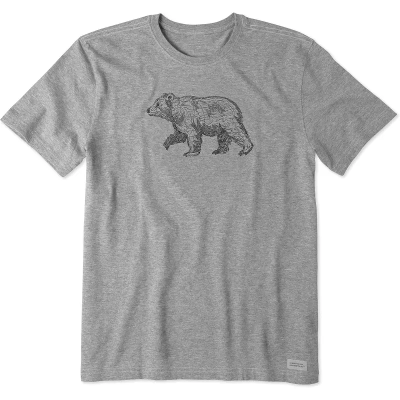 Men's Fineline Bear Short Sleeve Crusher Tee sold by Life is Good