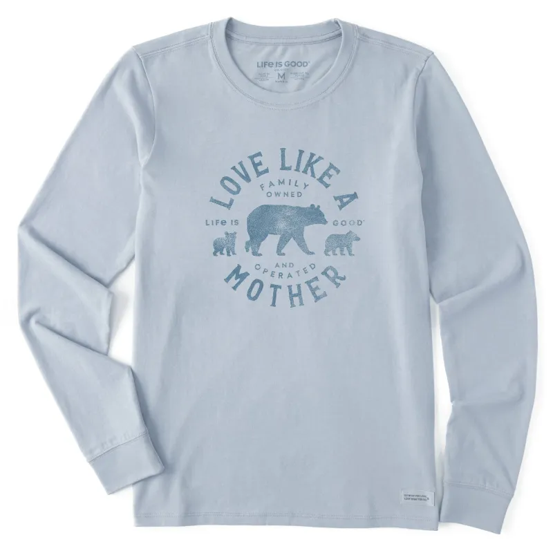 Women's Love Like a Mother Bears Long Sleeve Crusher Tee made by Life is Good