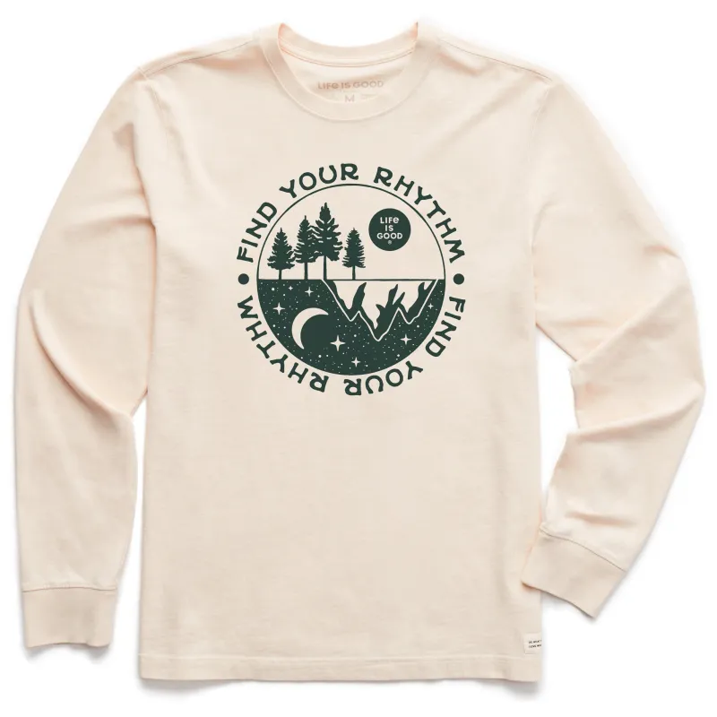 Men's Find Your Rhythm in Nature Long Sleeve Crusher Tee sold by Life is Good