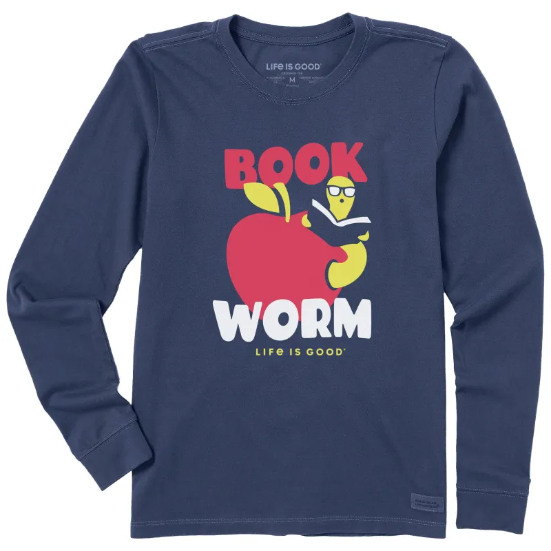 Women's Book Worm Long Sleeve Crusher Tee made by Life is Good