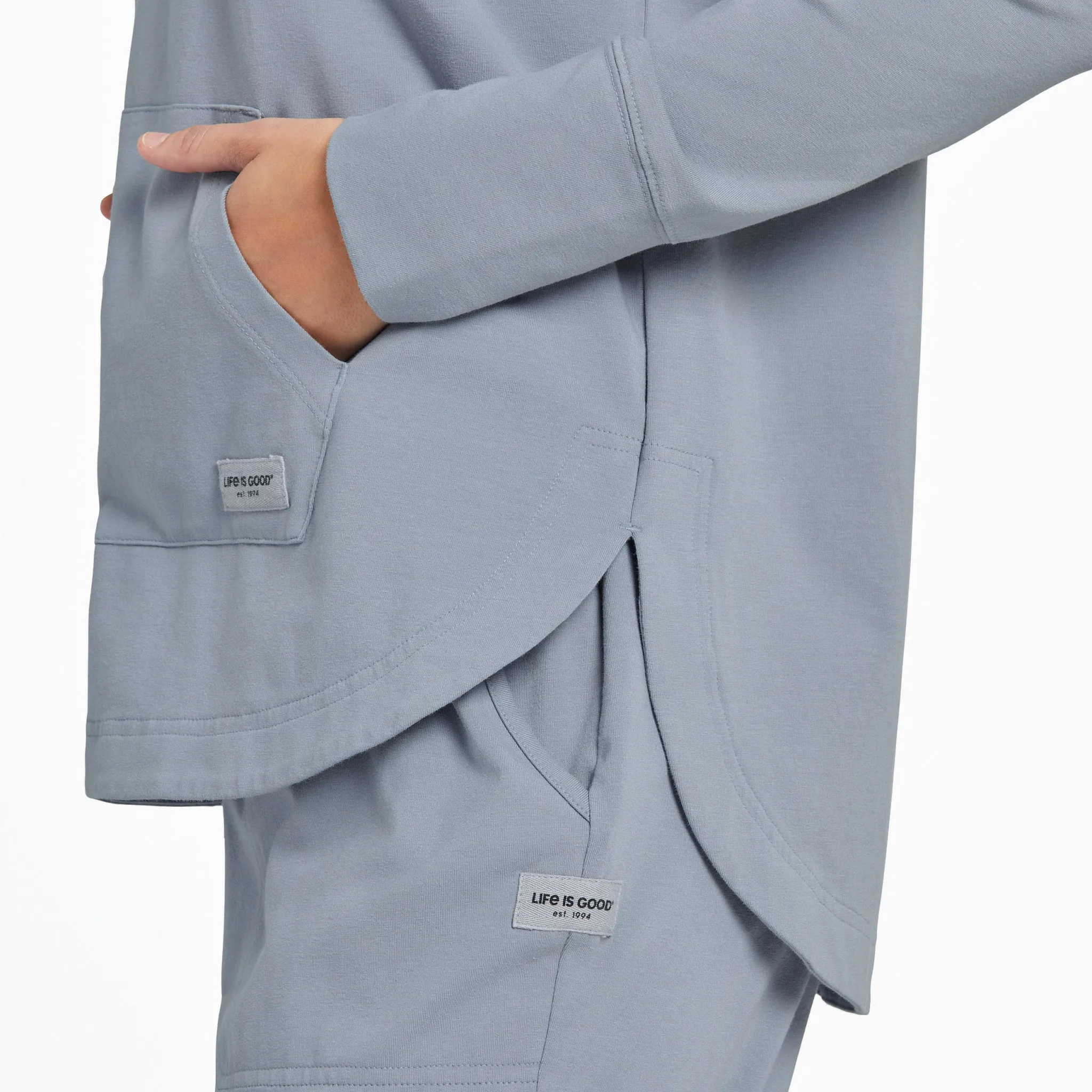 Women's Hand Drawn Butterfly Mandala Crusher-FLEX Hoodie Tunic sold by Life is Good product image thumbnail 4