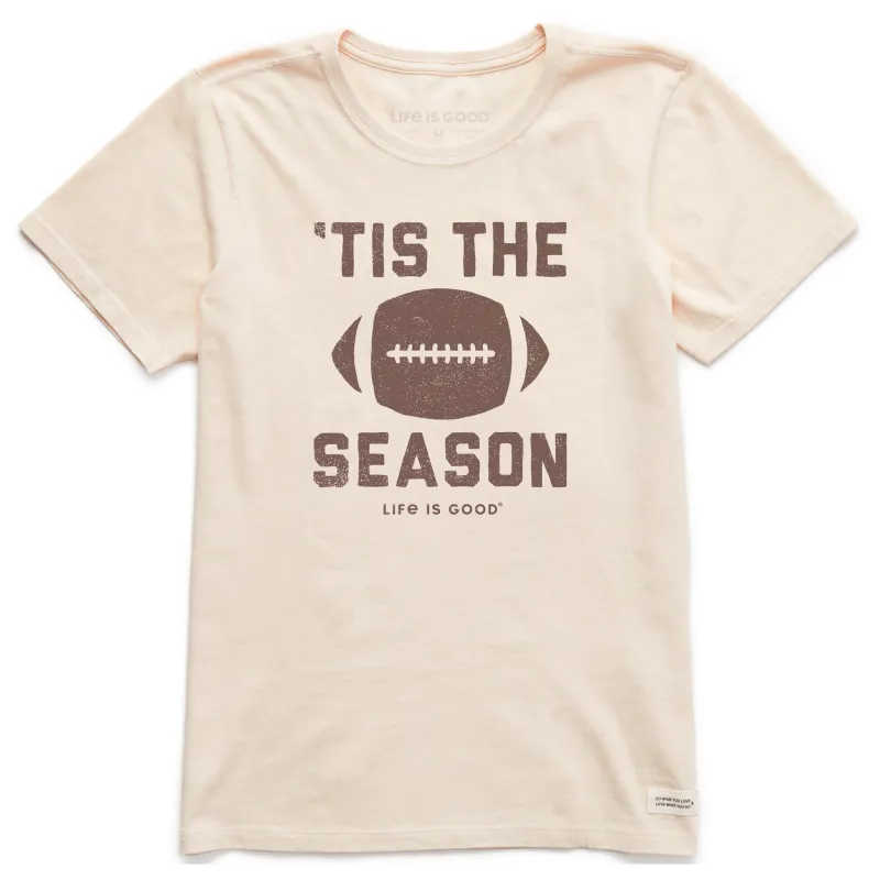 Women's Tis The Football Season Short Sleeve Crusher Tee sold by Life is Good