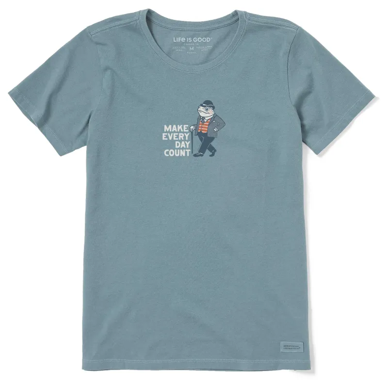 Women's Make Every Day Count Toad Short Sleeve Crusher Tee sold by Life is Good