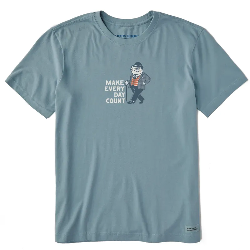 Men's Make Every Day Count Toad Short Sleeve Crusher Tee sold by Life is Good