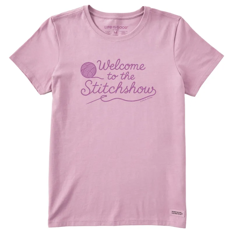 Women's Welcome to the Stitchshow Short Sleeve Crusher Tee made by Life is Good