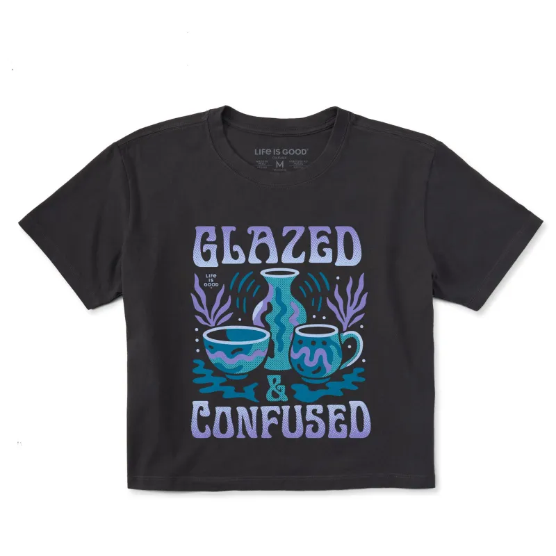 Women's Glazed and Confused Short Sleeve Crusher Boxy Tee sold by Life is Good