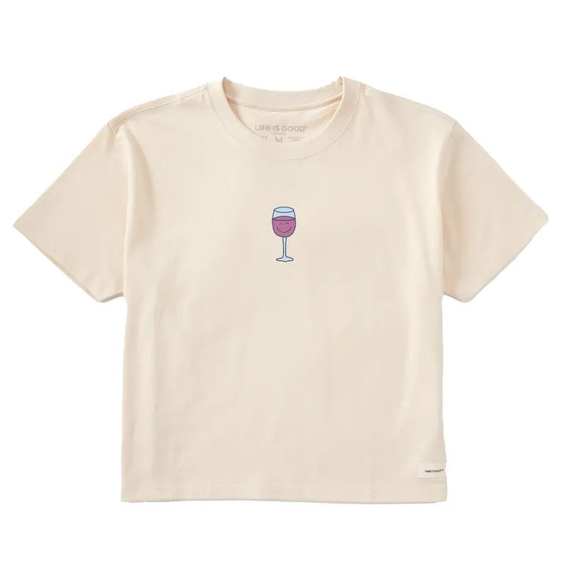 Women's Bert's Smile Wine Short Sleeve Crusher Boxy Tee made by Life is Good
