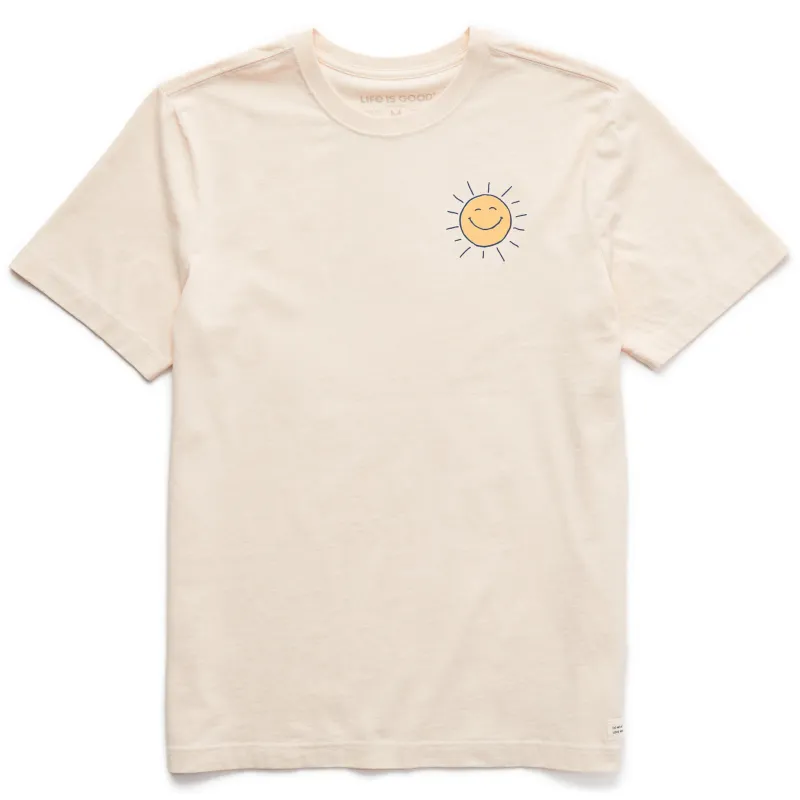 Men's Bert's Smile Sun Short Sleeve Crusher Tee sold by Life is Good