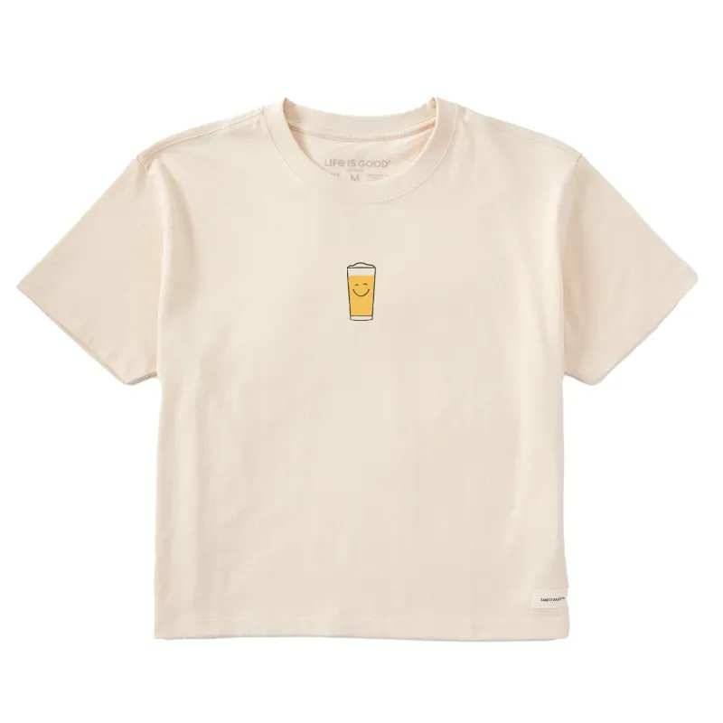 Women's Bert's Smile Beer Short Sleeve Crusher Boxy Tee sold by Life is Good