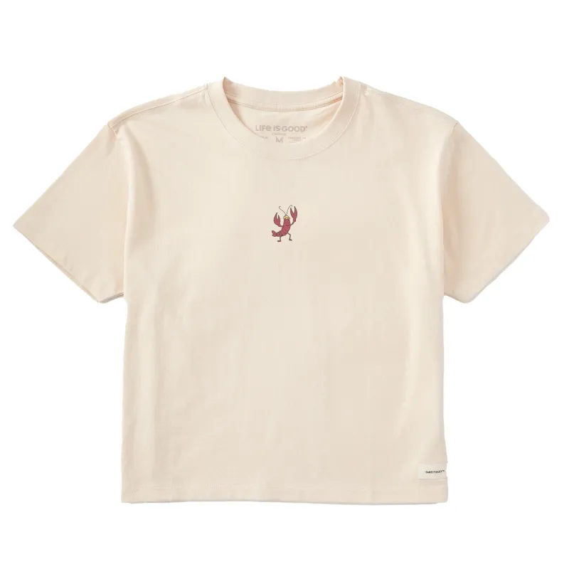 Women's Bert's Smile Lobster Short Sleeve Crusher Boxy Tee sold by Life is Good