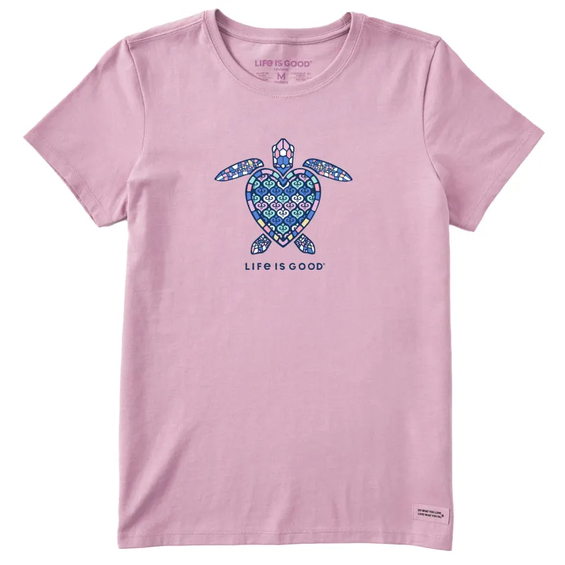 Women's Mandala Heart Turtle Short Sleeve Crusher Tee sold by Life is Good