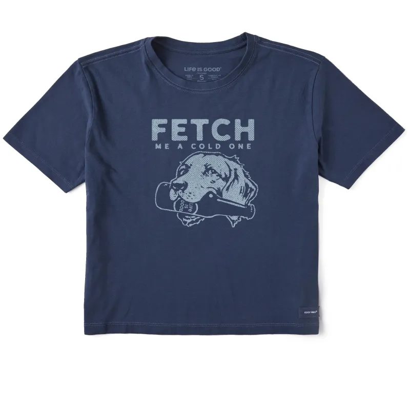 Women's Fetch Me a Cold One Short Sleeve Crusher Boxy Tee sold by Life is Good