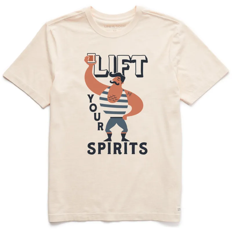 Men's Lift Your Spirits Short Sleeve Crusher Tee sold by Life is Good