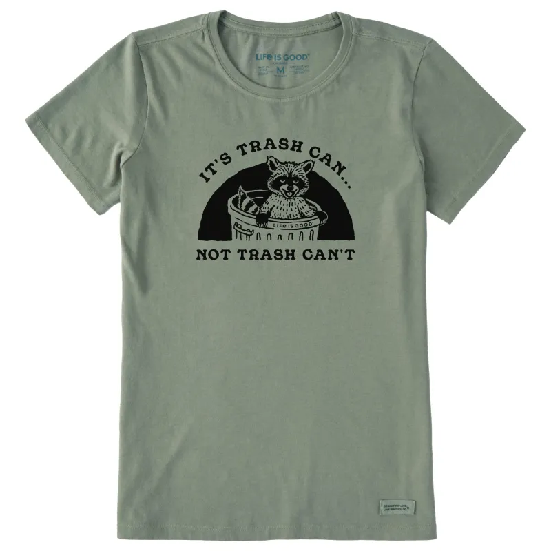 Women's IT's Trash Can Not Trash Can't Short Sleeve Crusher Tee sold by Life is Good