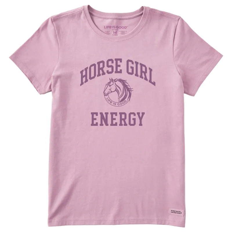 Women's Horse Girl Energy Short Sleeve Crusher Tee sold by Life is Good