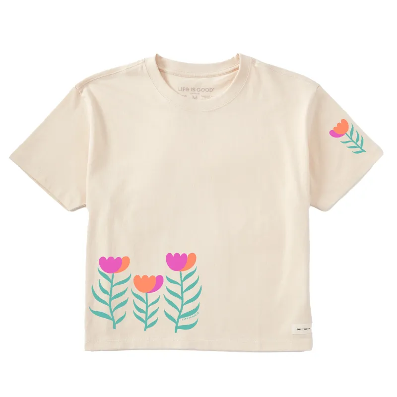 Women's Tulip Garden Short Sleeve Crusher Boxy Tee sold by Life is Good