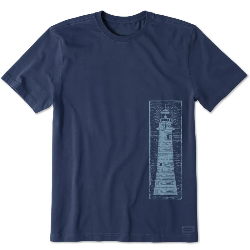 Men's Lighthouse Woodblock Short Sleeve Crusher Tee sold by Life is Good