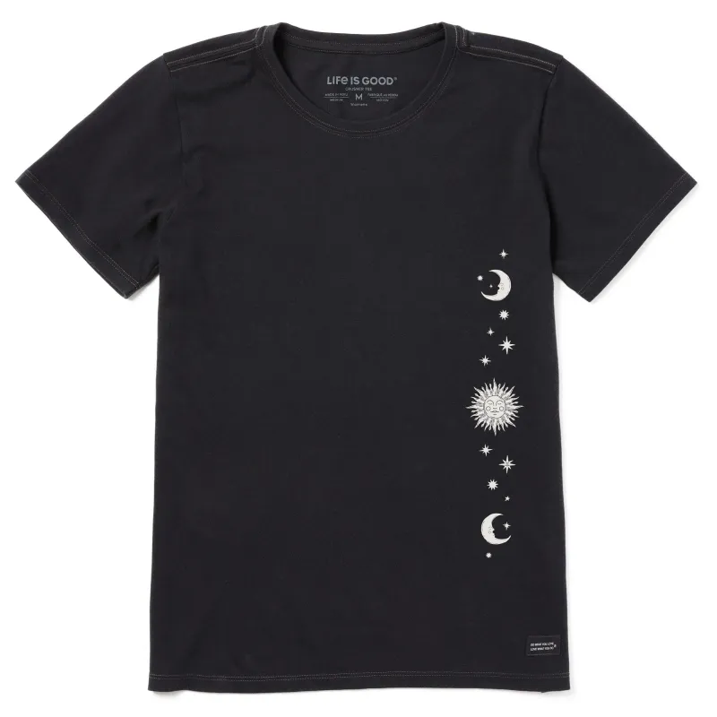 Women's Celestial Moon and Stars Short Sleeve Crusher Tee made by Life is Good