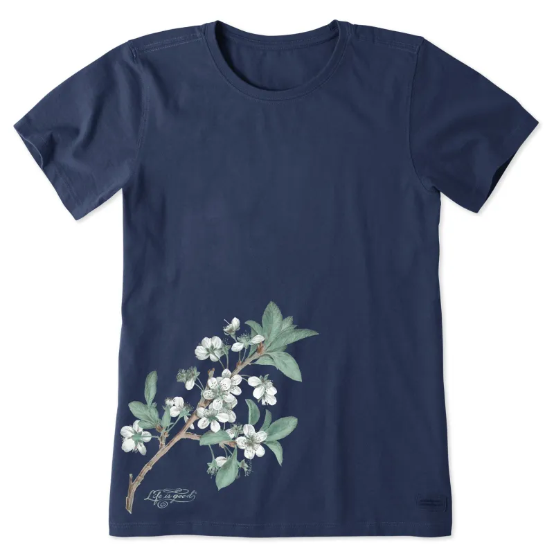 Women's Climbing Plum Blossom Short Sleeve Crusher Tee made by Life is Good