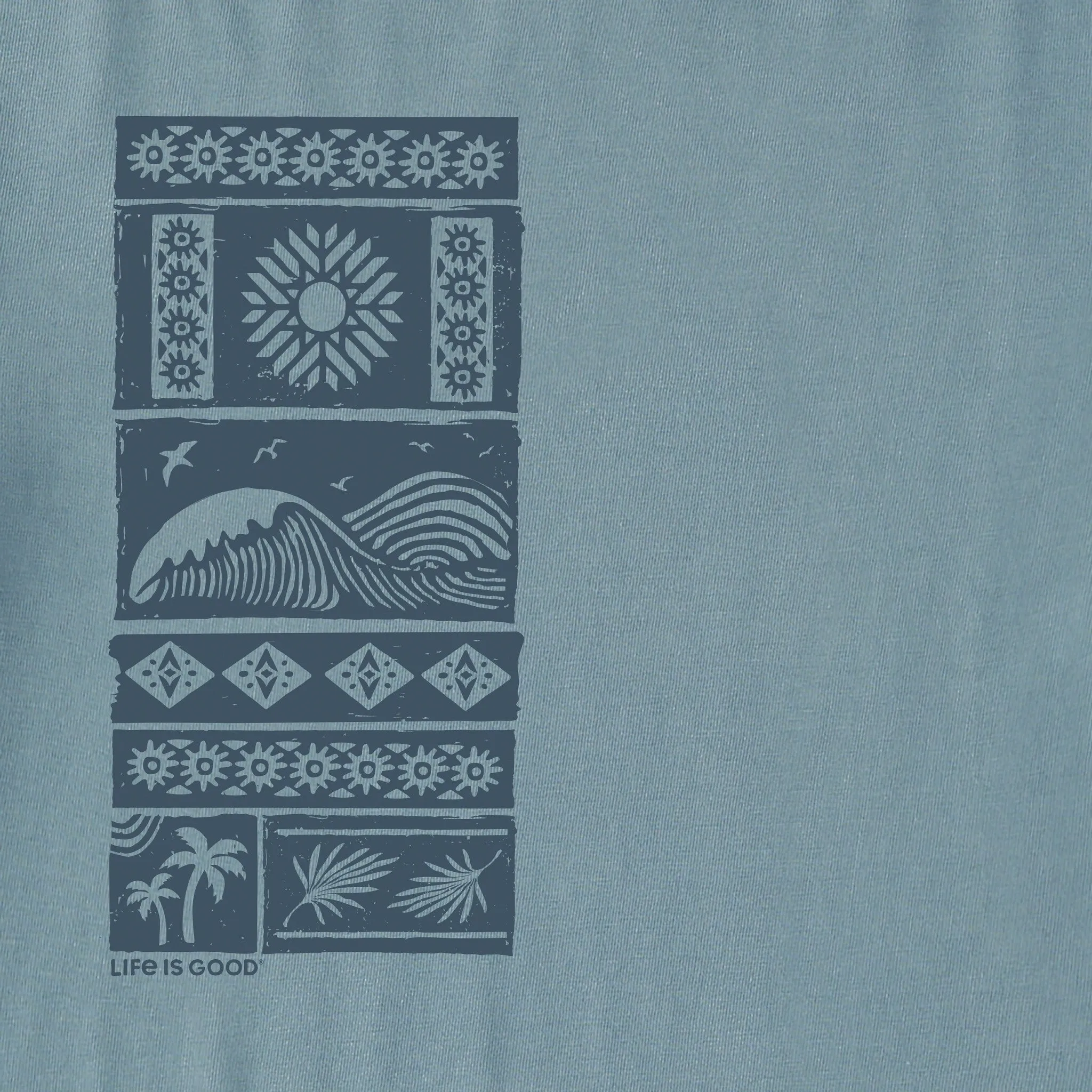 Men's Wave Woodblock Short Sleeve Crusher Tee sold by Life is Good product image thumbnail 4