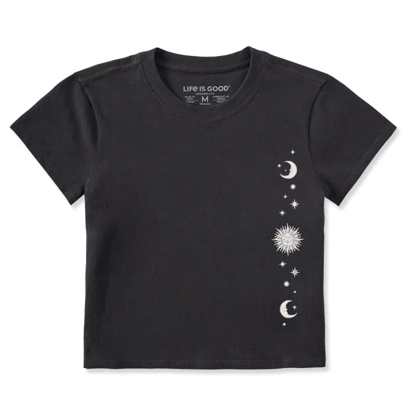 Women's Celestial Moon and Stars Crusher-LITE Shrunken Tee sold by Life is Good