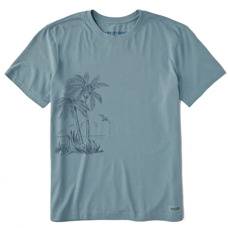 Men's Palm Ocean Vista Short Sleeve Crusher Tee sold by Life is Good
