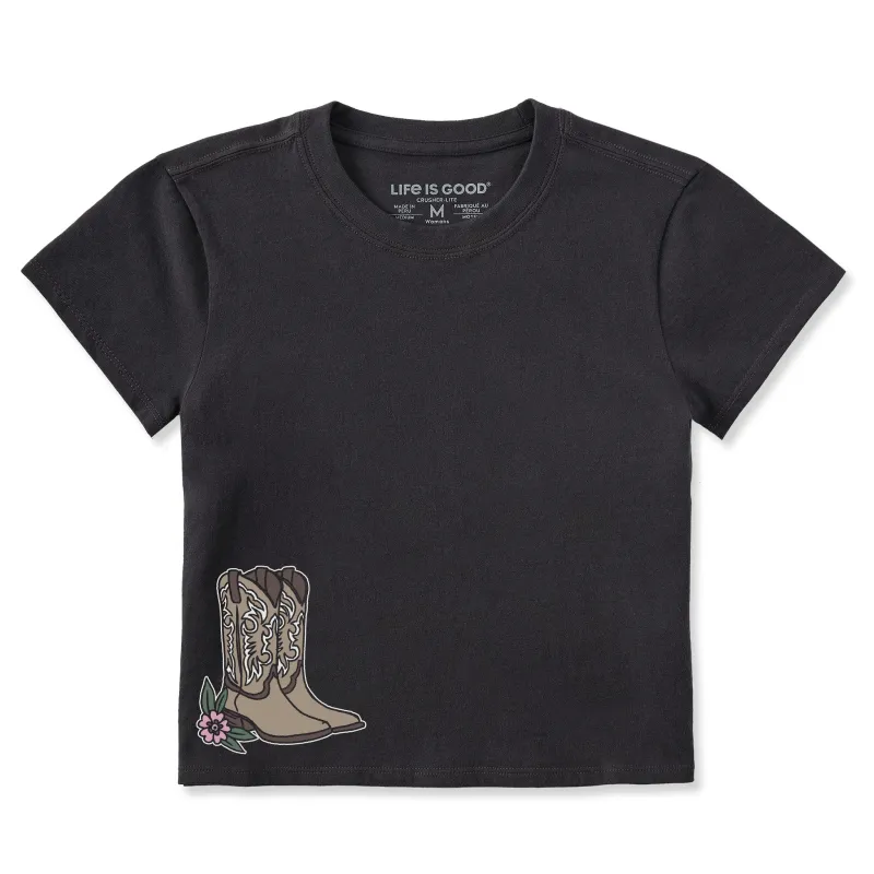 Women's Giddy Up Cowgirl Boots Crusher-LITE Shrunken Tee sold by Life is Good