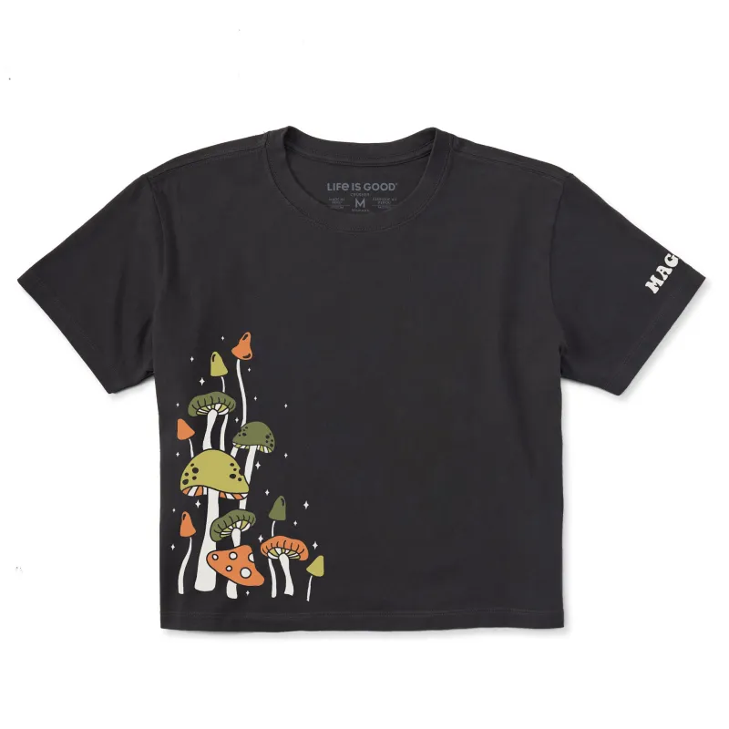 Women's Magical Mushrooms Short Sleeve Crusher Boxy Tee sold by Life is Good