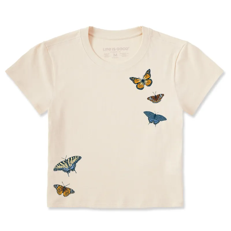 Women's Butterfly Landing Crusher-LITE Shrunken Tee sold by Life is Good