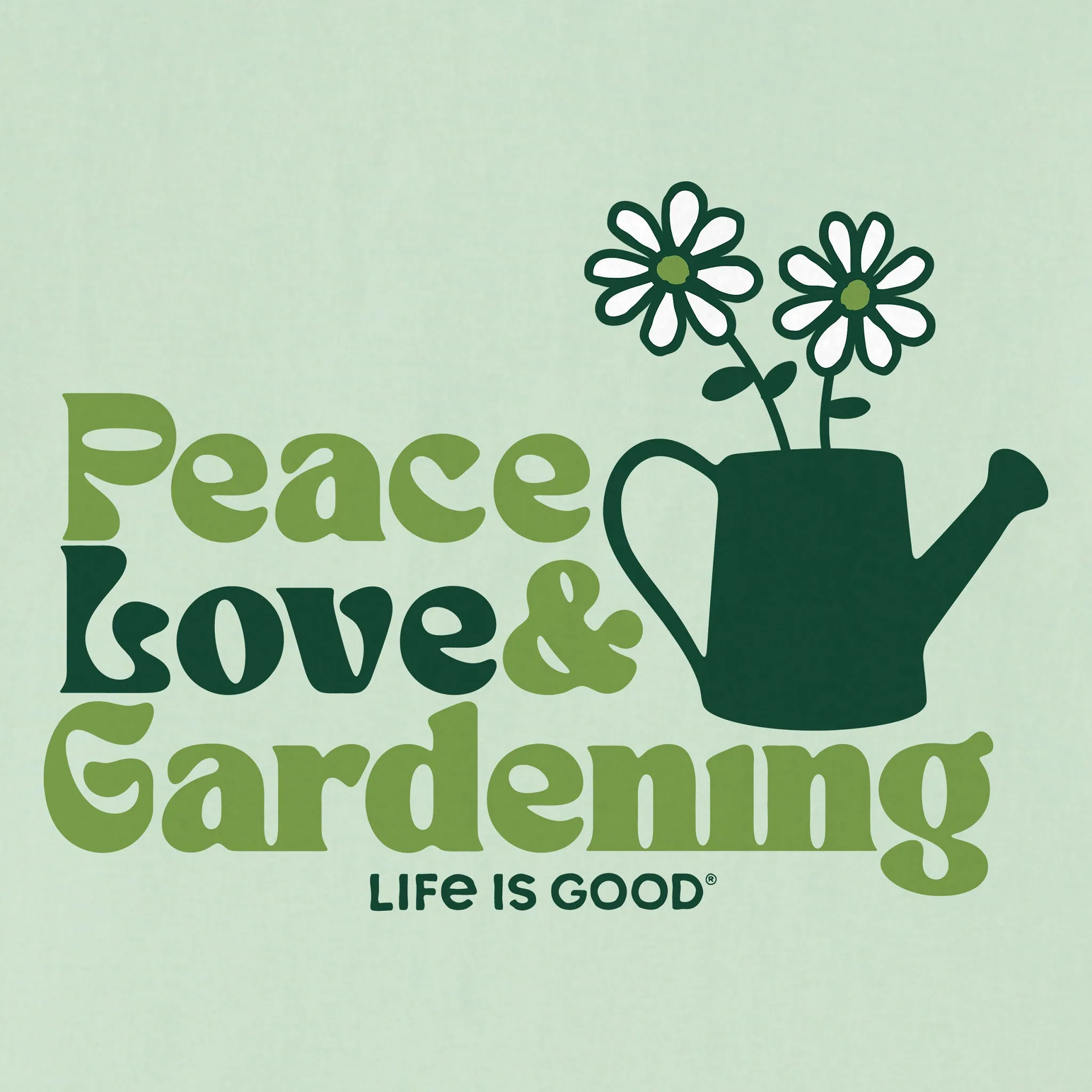 Women's Peace, Love & Gardening Short Sleeve Crusher Boxy Tee sold by Life is Good product image thumbnail 4