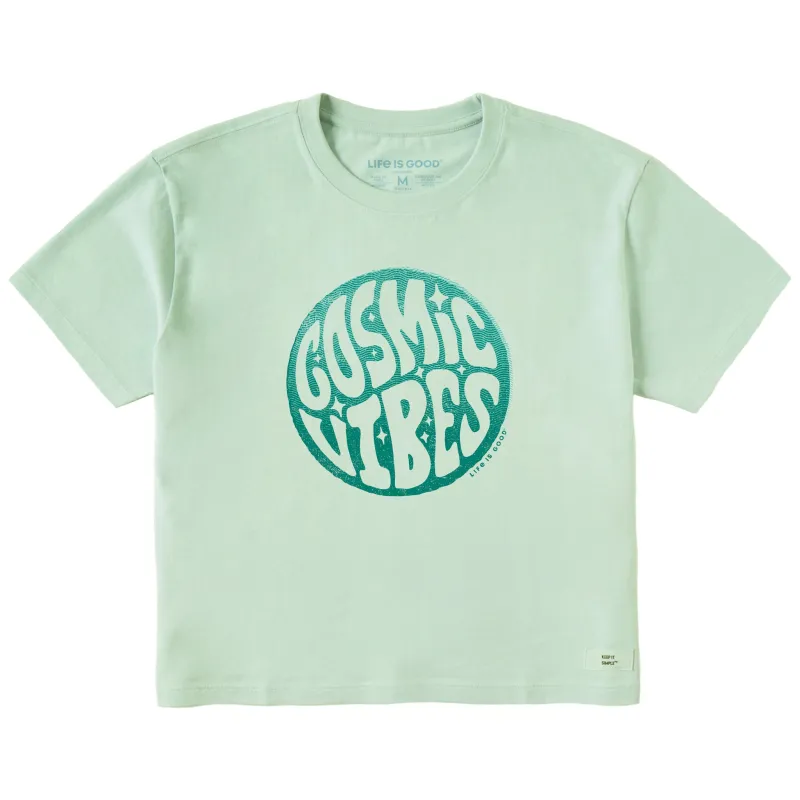 Women's Cosmic Vibes Short Sleeve Crusher Boxy Tee sold by Life is Good
