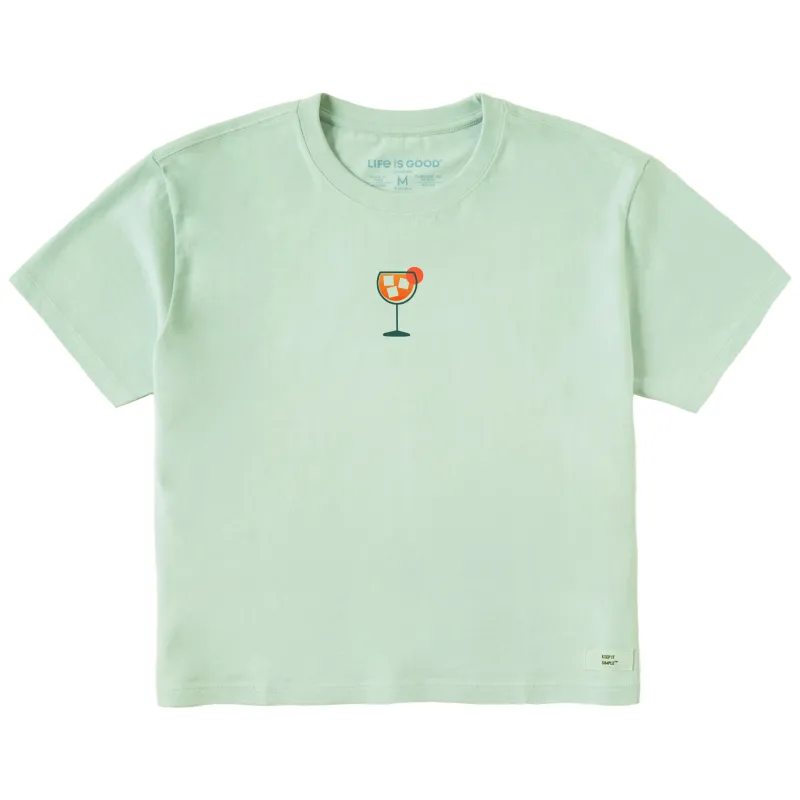 Women's Aperol Spritz Mini Short Sleeve Crusher Boxy Tee sold by Life is Good