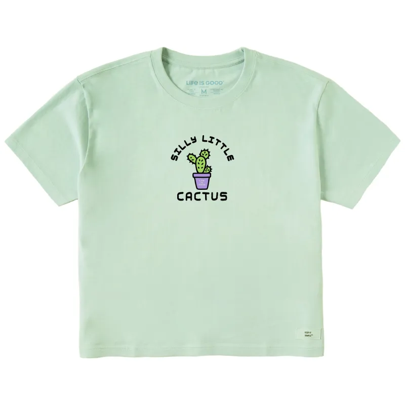 Women's Silly Little Cactus Short Sleeve Crusher Boxy Tee sold by Life is Good
