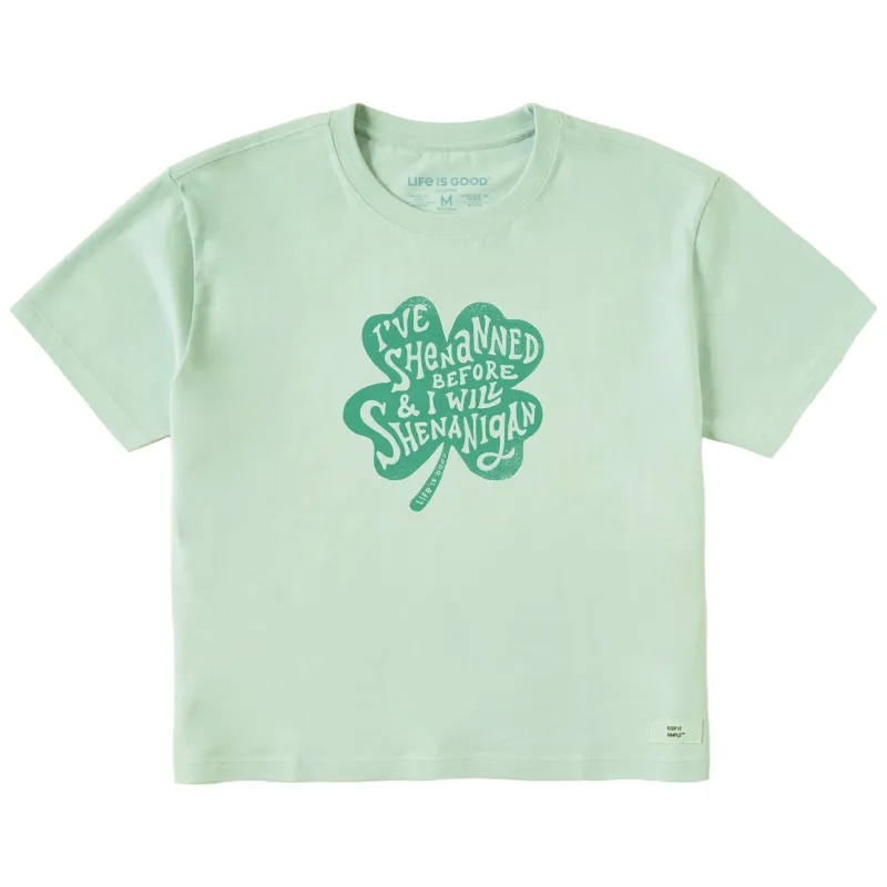 Women's I Will Shenanigan Short Sleeve Crusher Boxy Tee sold by Life is Good