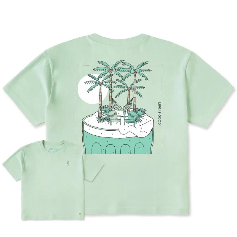 Women's Cocktail Beach Short Sleeve Crusher Boxy Tee sold by Life is Good