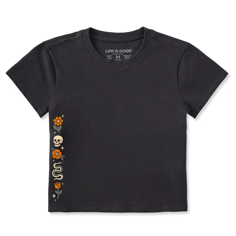 Women's Skull & Snake Flowers Crusher-LITE Shrunken Tee sold by Life is Good